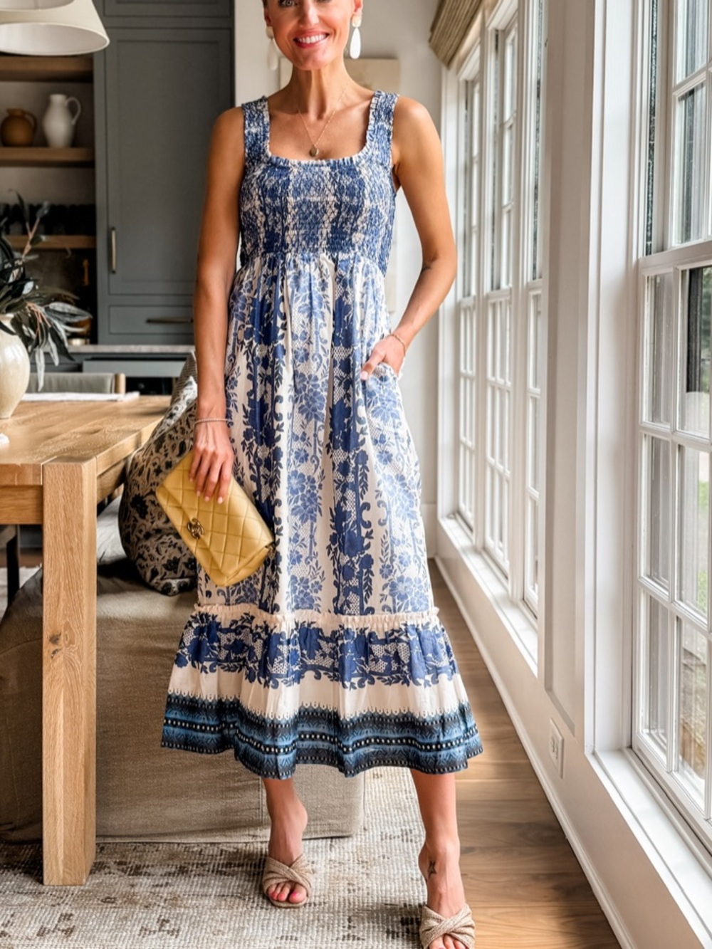 Tuckernuck Bondi Blues Smocked Dress Voile Cotton Mallie Dress